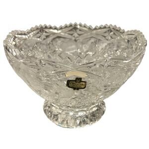 EUC Zajecar Crystal Candy/Trinket Dish with Tag